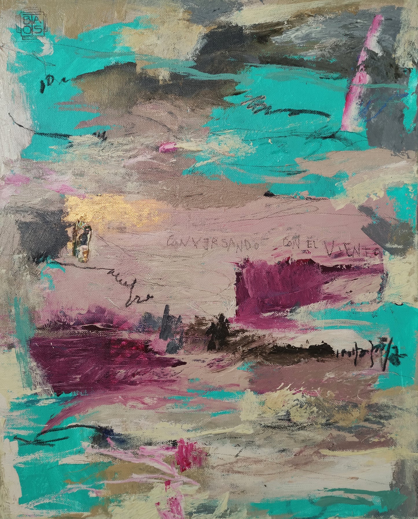 Conversa / acrílico sobre tela. 50 x 40 cm ( 19,6 x 15,7 in)